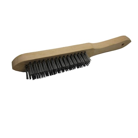 Xtrweld BRHMS4W Scratch Brush with 4x16 Carbon Steel Bristles, Shoe Handle WBWSHMS